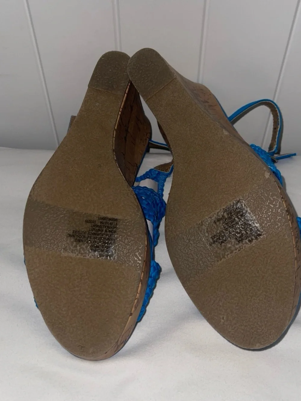Mudd Electric Blue Woven Slingback Wedge